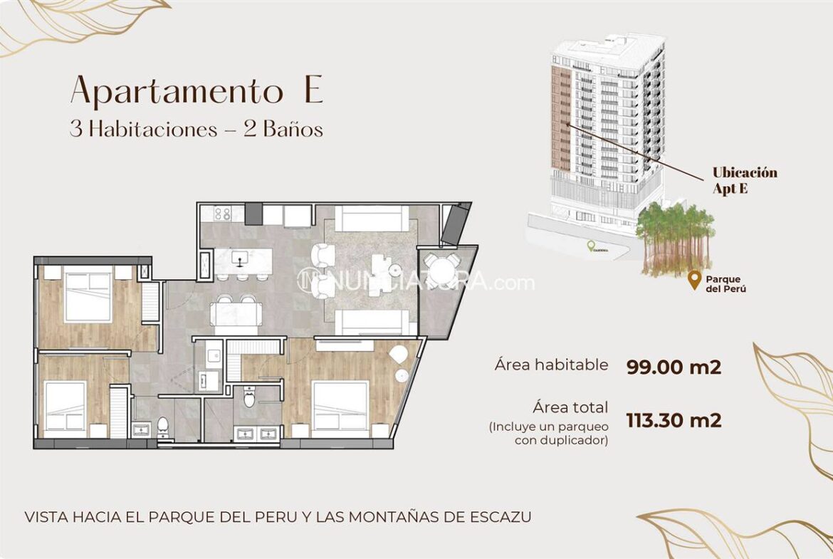 Parkwood Apartamento 3 hab